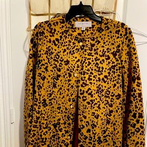 Marc New York light weight mid length leopard print jacket
